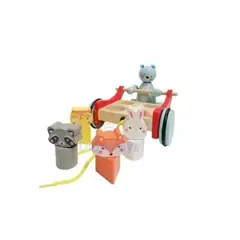 GENERICO - Carrito de Animalitos en Madera