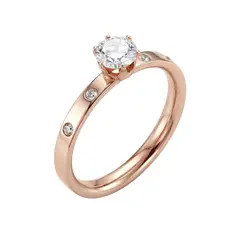 LUCYANA JOYAS Y ACCESORIOS - Anillo De Compromiso Bañado En Oro Rosa De 18K - Joyas Lucyana