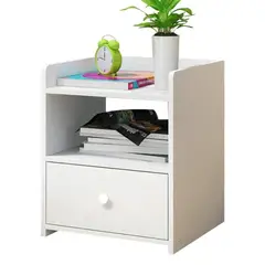 GENERICO - Velador Vintage Apple Blanco Armado 1 Cajon - Petrox Home