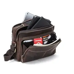 CONTACTS - Morral Mensajero de Hombro de Cuero MB143 Hombres