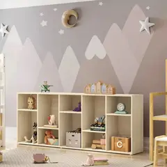 GENERICO - Estante Librería Infantil Montessori Mateo Natural Decoban Hogar