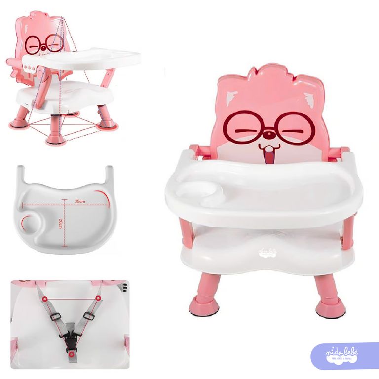 Silla De Comer de bebé modelo Mini Osito Rosa