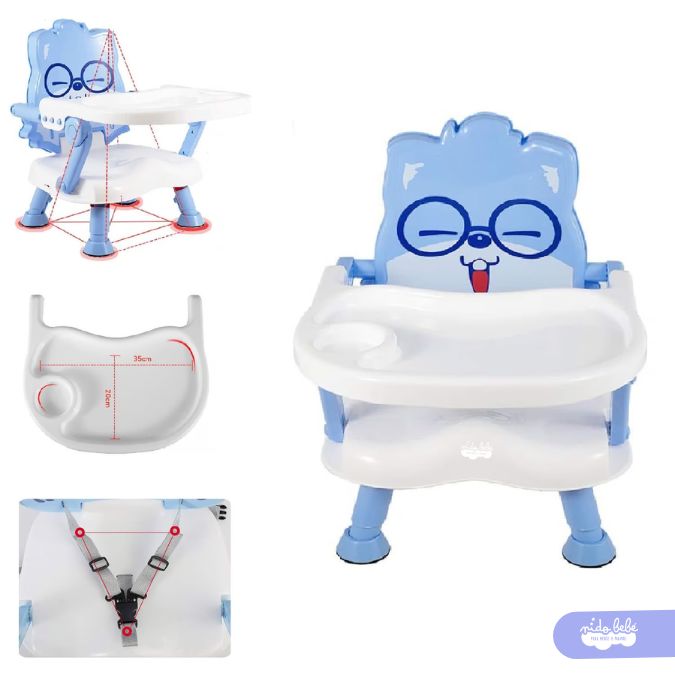 Silla De Comer de bebé modelo Mini Osito Celeste