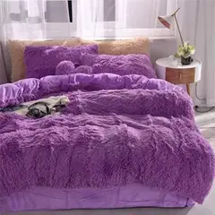 OEM - Edredón Piel de Oso 2 Plaza + 2 Fundas de Almohada