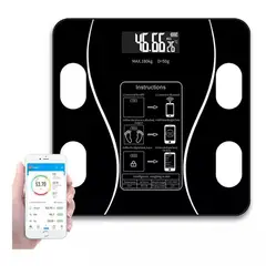 GENERICO - Balanza Digital con Visor Color Negro Peso Máximo 180kg