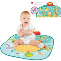 WINFUN - Gimnasio de Bebé Alfombra Musical Jungle Friends