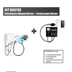 RIESTER - TENSIOMETRO MANUAL Y ESTETOSCOPIO - NEGRO