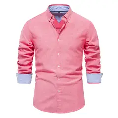 BLWOENS - Camisa Manga Larga Hombre SH700-Rojo