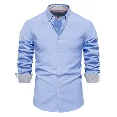 BLWOENS - Camisa Manga Larga Hombre SH700-Azul
