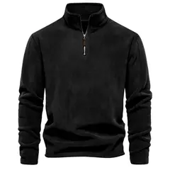 BLWOENS - Camisa Manga Larga Hombre HD08-Negro