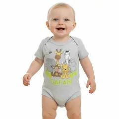 GENERICO - Body Para Bebe Zafari Melange de Algodón Pima