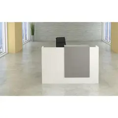 MUEBLES CRISOSTOMO - Counter de Recepción Moderno Plomo 160cm