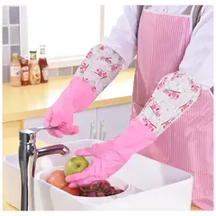 GENERICO - Guantes Multiusos de Silicona Antideslizantes para Cocina Rosado
