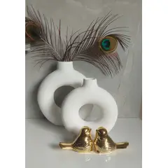 GENERICO - Adornos Donas Blancas texturadas Con Pajaritos