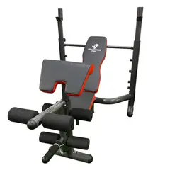 REAL FITNESS PERU - Banca Multifuncional Roja Tubo Eliptico