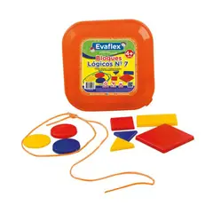 EVAFLEX - Bloques Lógicos N°7 48 piezas con Pasado Didáctico