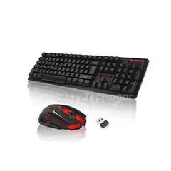 SEISA - Teclado y Mouse Gamer Inalámbrico para PC o Laptop HK-6500 DPI 1600