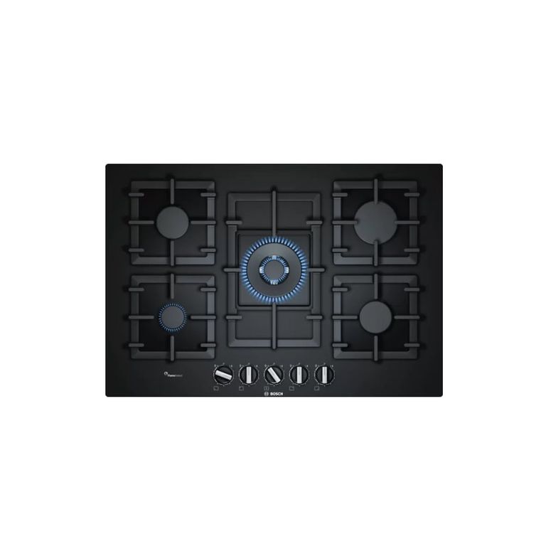 Cocina PPQ7A6B90 Empotrable a Gas de Vidrio 75 cm Negro