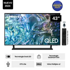 SAMSUNG - Televisor QLED Tizen OS Smart Tv 43" 4K QN43Q65DAGXPE - Nuevo 2024