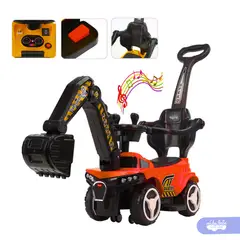 GENERICO - Excavadora Montable Musical Para Niño - Rojo