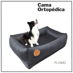 GENERICO - CAMA ORTOPEDICA PARA PERRO TALLA 4MIDE 79X46CM PLOMO