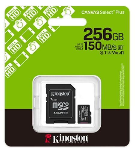 Memoria Micro SD 256 GB Canvas Select Plus - Clase 10 UHS-I - 150MB/s -Celular -Tablet
