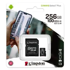 KINGSTON - Memoria Micro SD 256 GB Canvas Select Plus. Celular