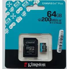 KINGSTON - Memoria Micro SD 64 GB Canvas Go Plus U3 V30