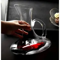 GENERICO - Decantador de Vino Con Asa cuello de cisne