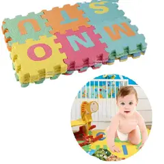 GENERICO - PACK 10 Piso alfombra de goma eva - Didactico para bebe