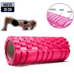 GENERICO - Foam Roller 35cm Rodillo de Espuma para Masaje Rosado