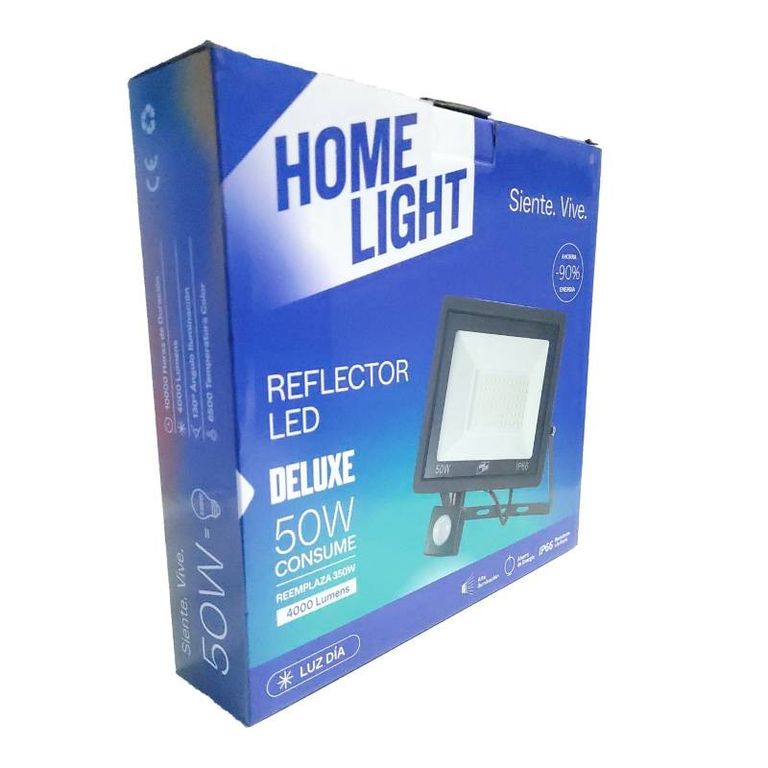 Reflector led con sensor de movimiento 50W Luz Dia