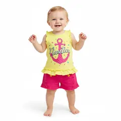 GENERICO - Conjunto Algodón Pima Para Bebé Ancla Amarillo