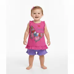 GENERICO - Conjunto Para Bebe Mariposa Chicle de Algodón Pima