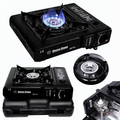 GENERICO - Cocina a gas portatil 1 hornilla 2 en 1 picnic camping