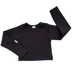 RED CARROT - Top manga larga negro