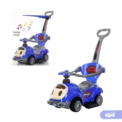 GENERICO - Correpasillos Empujador 3 en 1 Carita - Azul