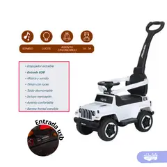 GENERICO - Bugui Guiador Police Desmontable 3 en 1 Usb Musical - Blanco