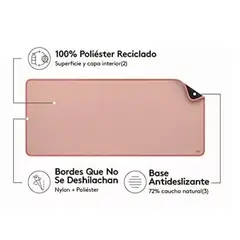 LOGITECH - Pad Mouse De Escritorio Anti-Salpicadura Color Rosa