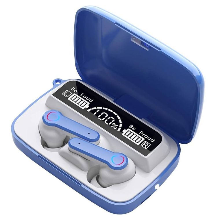 AUDIFONOS BLUETOOTH M19 CON ESPEJO - AZUL