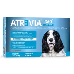 ATREVIA - Antipulgas Para Perro 360° 10 -20 kg x1 Tableta