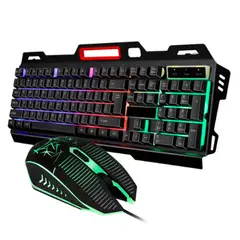 SEISA - Teclado y Mouse Gamer USB Retroiluminado Luces Led RGB Original