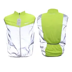 ROCKBROS - Chaleco fosforescente con bolsillos