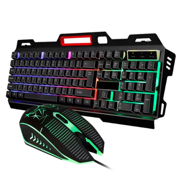 Teclado y Mouse Gamer USB Retroiluminado Luces Led RGB Original