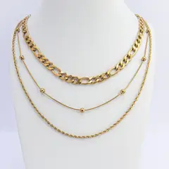 GENERICO - Pack x 3 Collares básicos Naif Jewelry