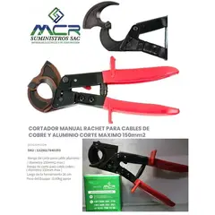 GENERICO - CORTADOR DE CABLE DE COBRE TIPO RACHERT HASTA 150MM2