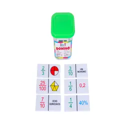 JENSA TOYS - Dominó de Equivalencias fracciones decimales y porcentajes