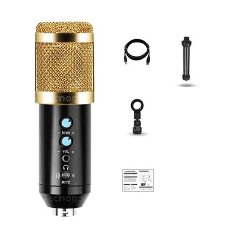 Micrófono Condensador Profesional para PC USB con Mini Trípode