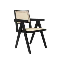 NIHM - Silla de Comedor Sandama de Madera Negro