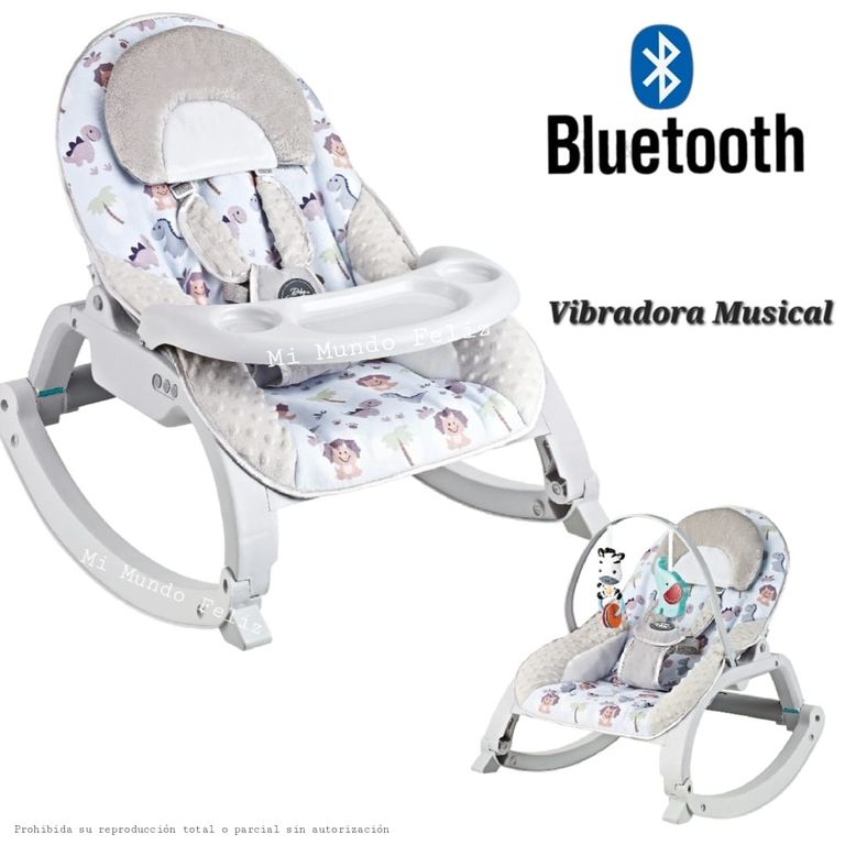 Silla Mecedora Rocking 5 En 1 Musical vibrador bandeja Comer